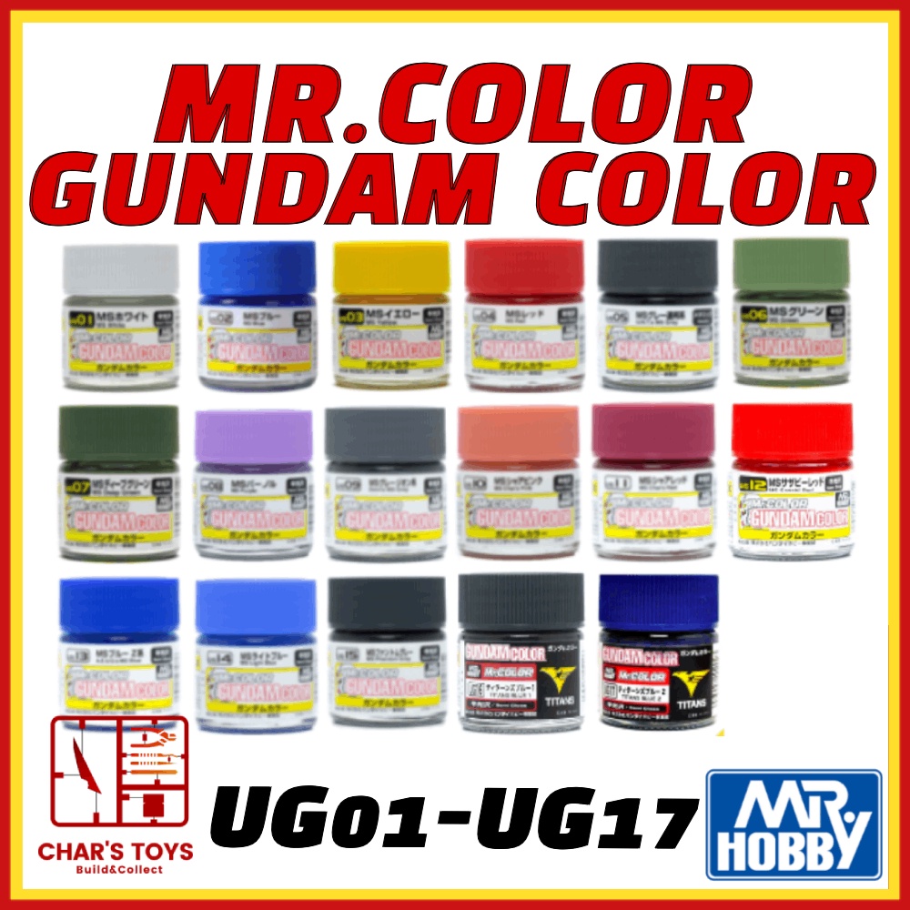 MR HOBBY GUNDAM COLOR UG01-UG17 10ML COLOR ACCURATE PAINT FIGURE/GUNPLA ...