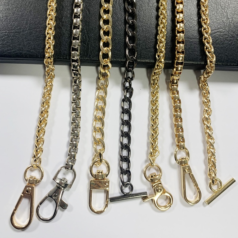 40cm Chain Strap for Bag Popular Metal Chain for Tali Beg Shoulder Sling Bag Accessories Replacement Gold Chain