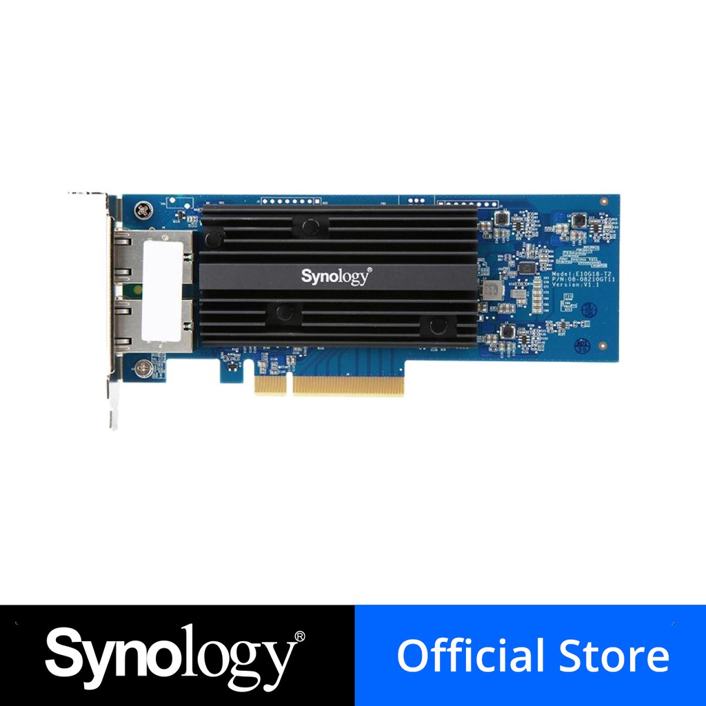 [Synology Official] E10G18-T2 Single port 10 Gigabit Base-T PCIe 3.0 x4  Ethernet adapter 5-years Local Warranty