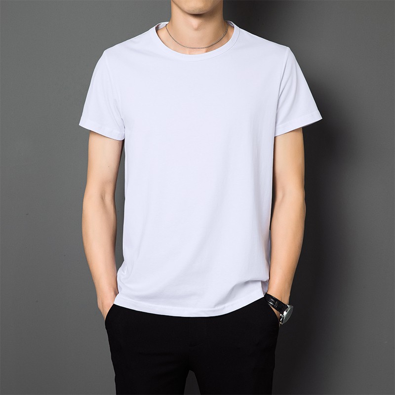 white t shirt with black lines for man