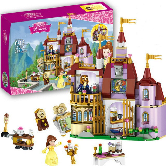 BMZ Spot Compatible with Lego 10565 Beauty and The Beast Princess Belle s Enchanted Castle Action Figure Blocks Bricks Toys For Children Christmas