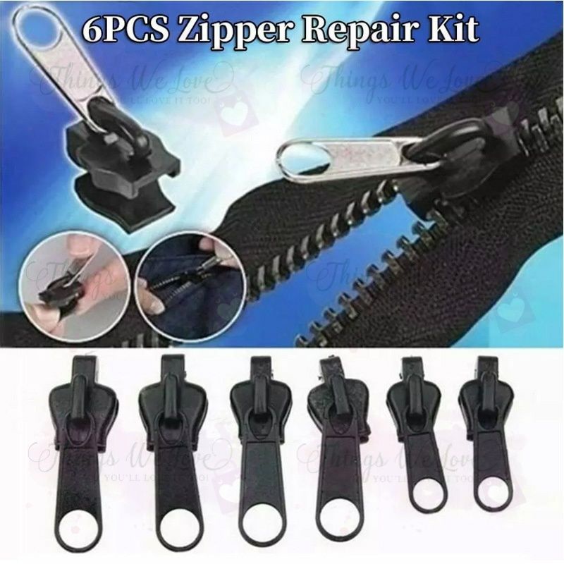 [SG] [FREE SHIP] Fix A Zipper 6 Pieces Emergency Replacement Zip Change ...