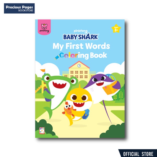 Pinkfong Baby Shark My First Words Coloring Book Shopee Singapore