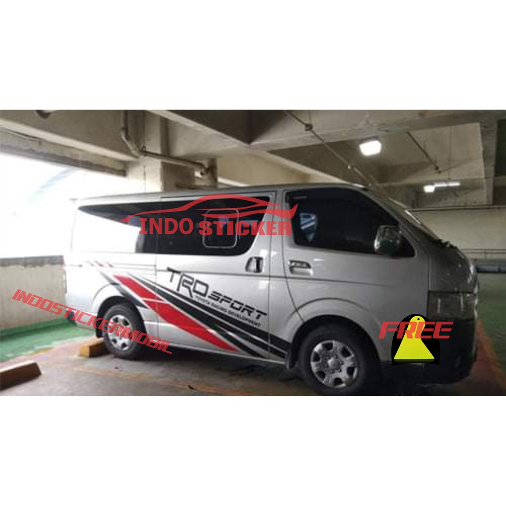 Striping sticker Car hiace sticker trd Car toyota hiace side decal