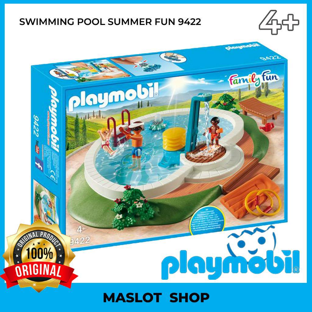 Playmobil swimming pool with hot sale shower