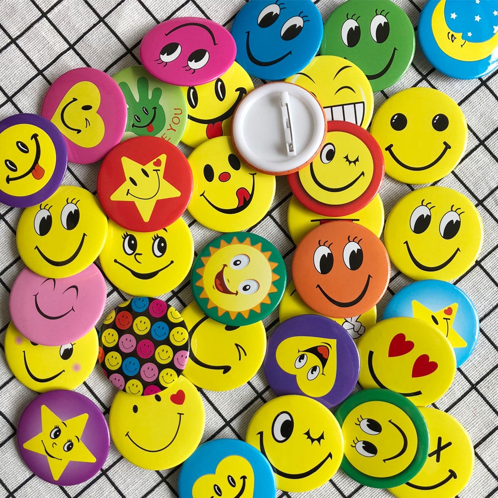 Mixed Smiley Face Badge Smiley Face Badge Smiley Face Badge Cute