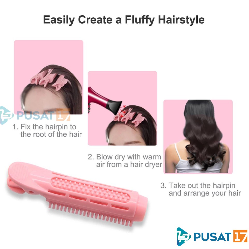 KLIP RAMBUT KOREA / ROLL RAMBUT / ALAT KERITING RAMBUT PREMIUM / FLUFFY HAIR CLIP ROOT STYLING - Gambar 4