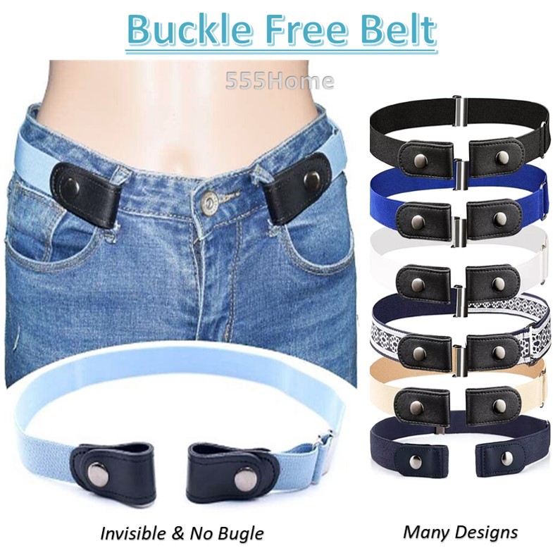 [SG Seller] Buckle Free Belt / Men Women Jeans Pants Canvas Belt ...