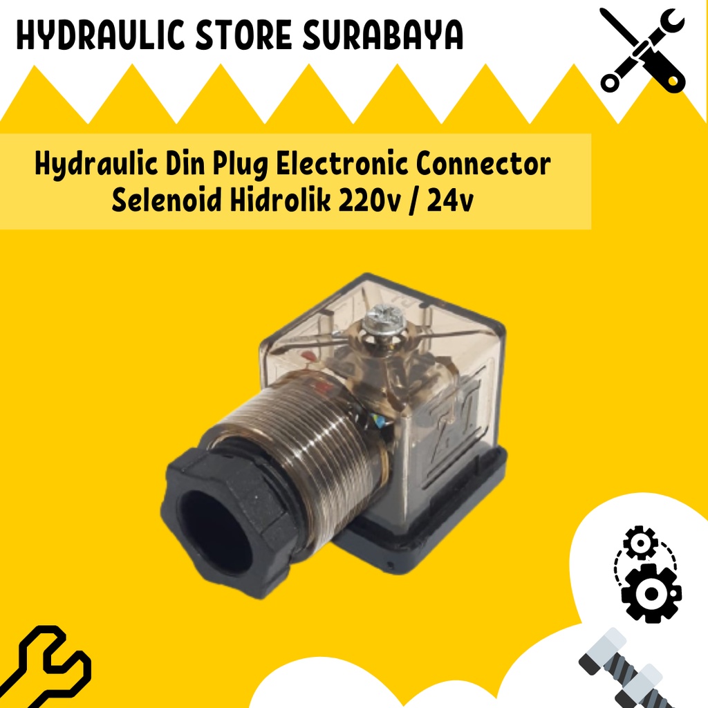 Hydraulic Din Plug Electronic Connector Selenoid Hydraulic 220v/24v