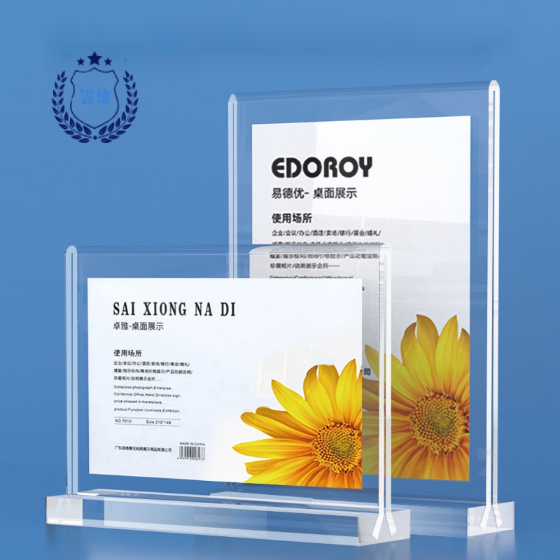 WenYa 6 Pack Gold Picture Frames Double Sided, 4x6 Acrylic Gold Borders Wedding Table Numbers, 10.2x15.2cm Clear Easel Table Stands, Menu Holder For Restaurant Signs Display - View #6