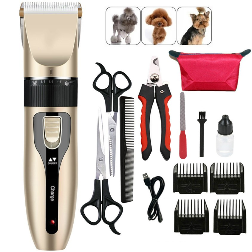 Professional Rechargeable Cat Dog Pet Shaver Hair Trimmer Grooming Kit  Electrical Clipper Shaver Set Haircut Machine Grooming Kit