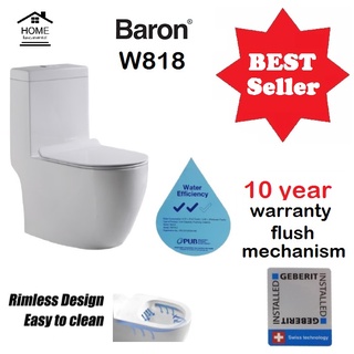 Baron W888 1-Piece Toilet Bowl (Geberit Flushing System) (33800