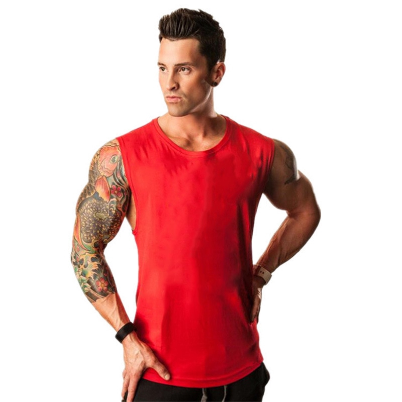 Gym Tank Top Mens Clothing Bodybuilding Workout Fitness Singlets Sleeveless Vest Muscle Shirt
