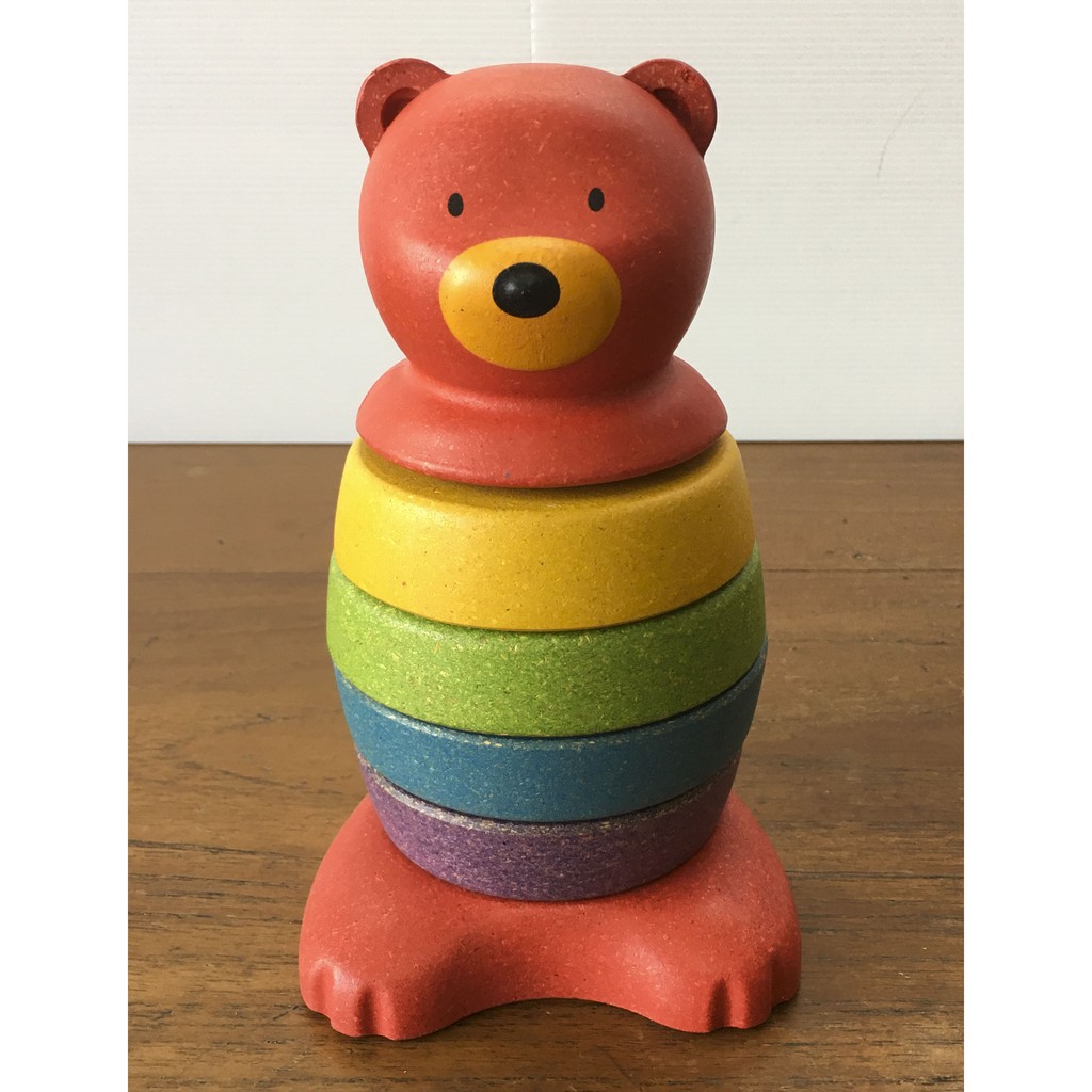 Plantoys Stacking Bear Wooden Toys Bear-Shaped Joints Educational ...