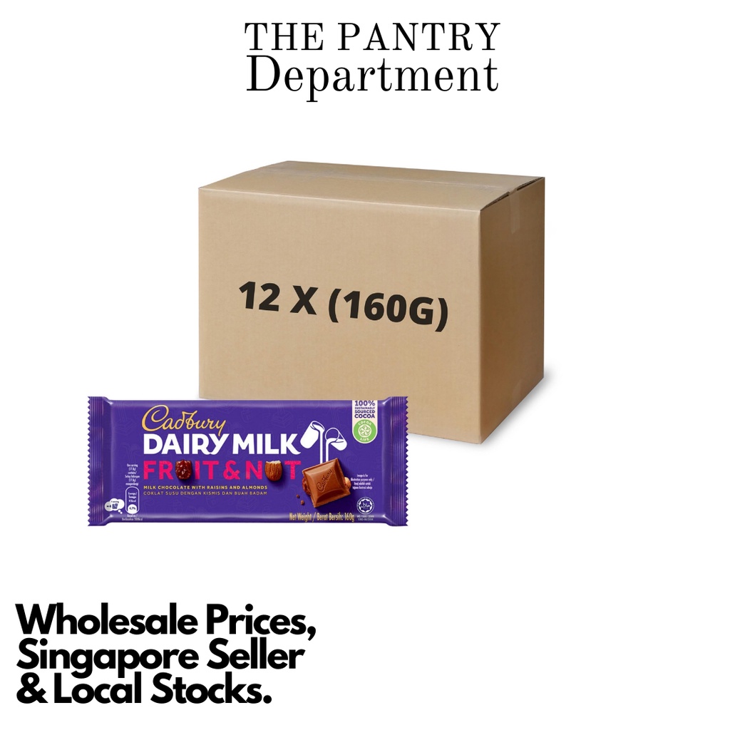 Cadbury Dairy Milk Fruit and Nut 160g Box Of 12 Shopee Singapore