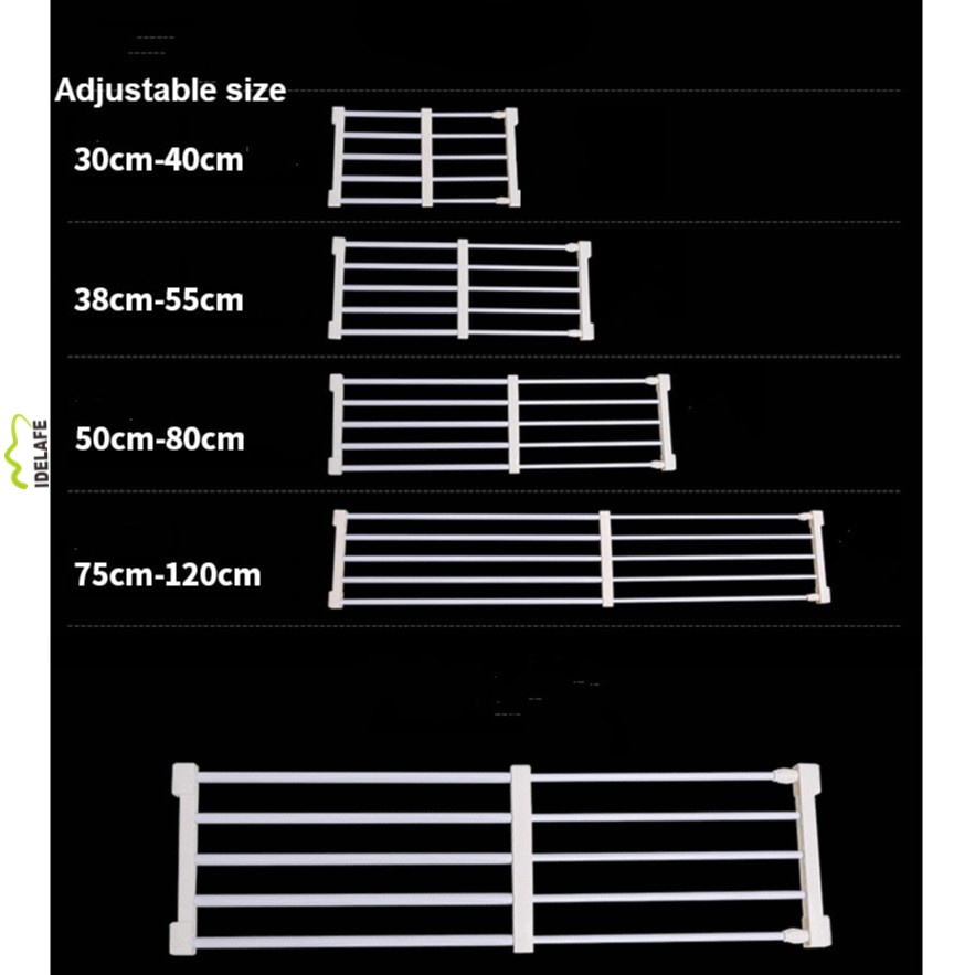 Idelafe Extendable Wardrobe Shelf Telescopic Layered Partition Board
