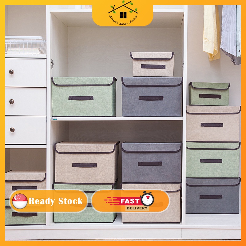 Storage Box With lid/Foldable Storage Box with cover/Wardrobe Organizer ...