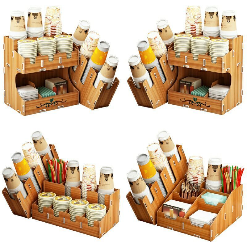 Disposable Paper Cup Storage Tea Shop Take Cup Dispenser Coffee Shop ...