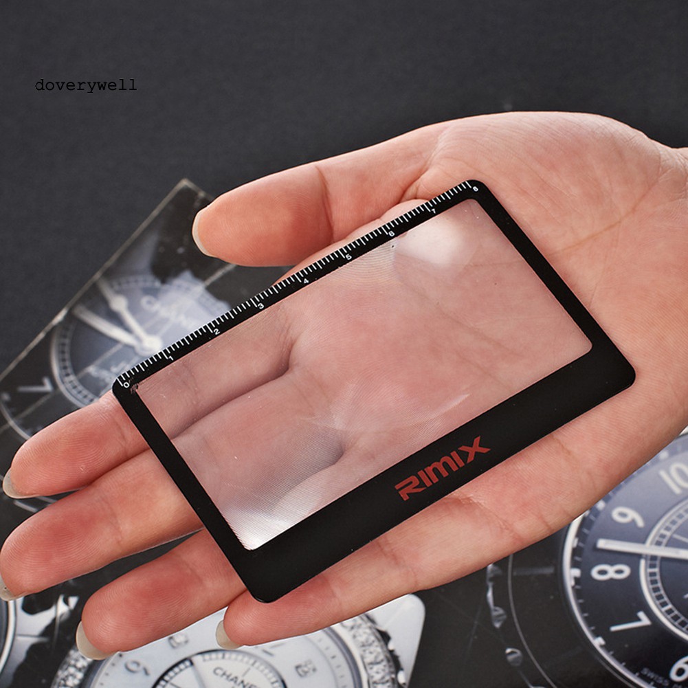 LP_Portable 3X Outdoor Card Style Magnifying Glass Ultra-thin HD Reading Magnifier
