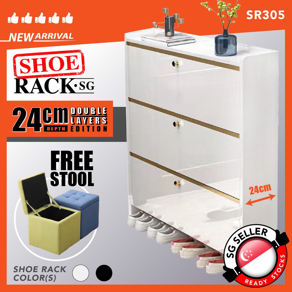 White gloss hot sale shoe storage