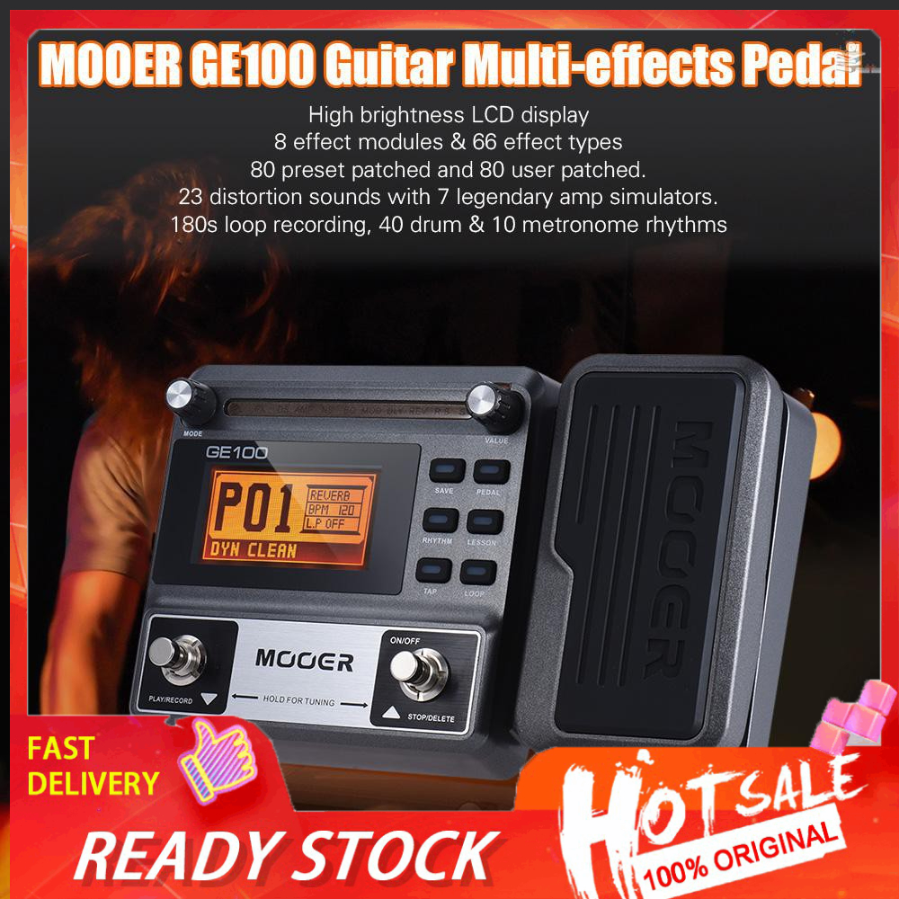 MOOER GE100 Guitar Multi-effects Processor Effect Pedal With Loop ...