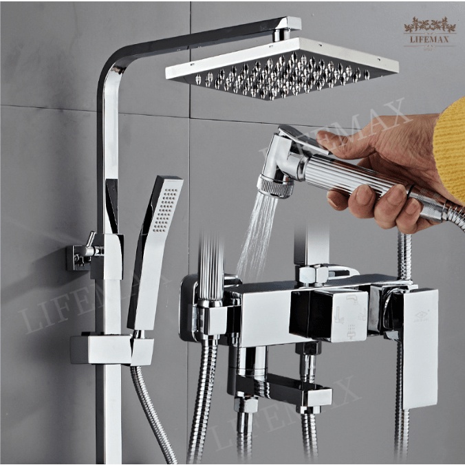 [SG]Stainless Silver Series Rain Shower Set Bathroom Home RainFall