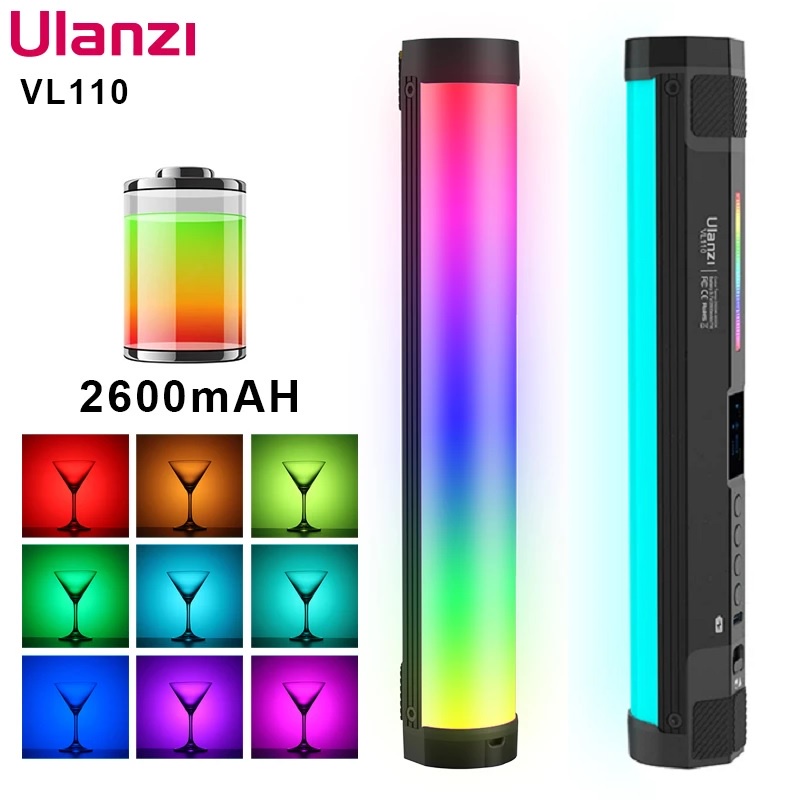 ULANZI VL110 Magnetic Tube RGB Video Light 2600mAh | Shopee Singapore