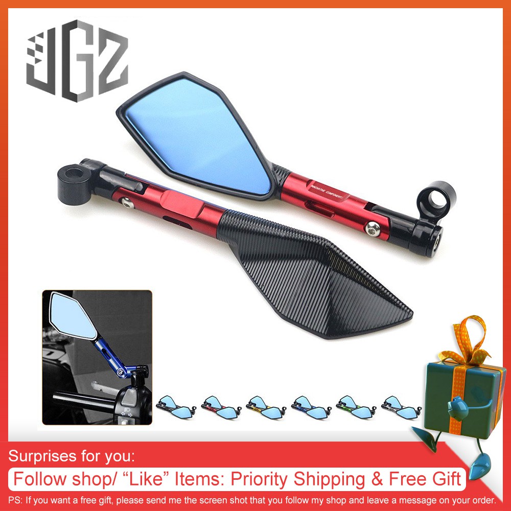 Alloy Side Mirror Motorcycle Universal for Yamaha Y15ZR R15 Kawasaki ...