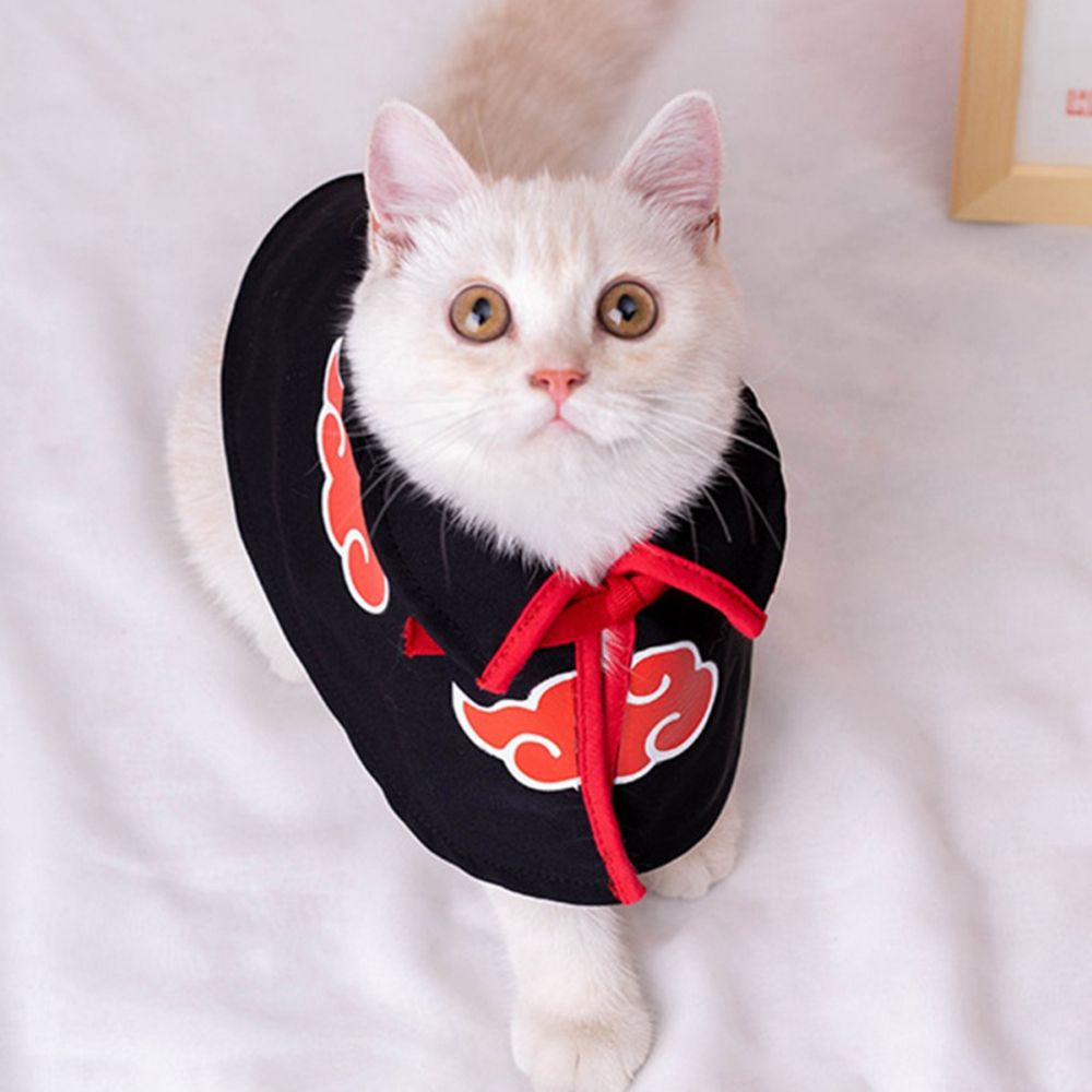 ISITA Puppy Pet Clothes Cute Cat Cloak Akatsuki Dog Cosplay Costume Christmas Party Plush COS Costume Halloween Dog Cape Shopee Singapore