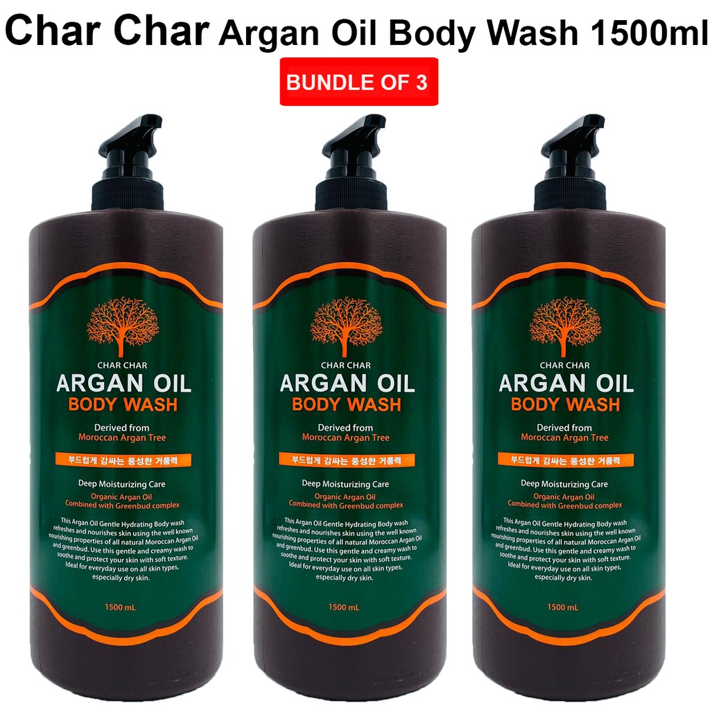 [BUNDLE OF 3] CHAR CHAR ARGAN OIL BODY WASH 1500ML | Shopee Singapore