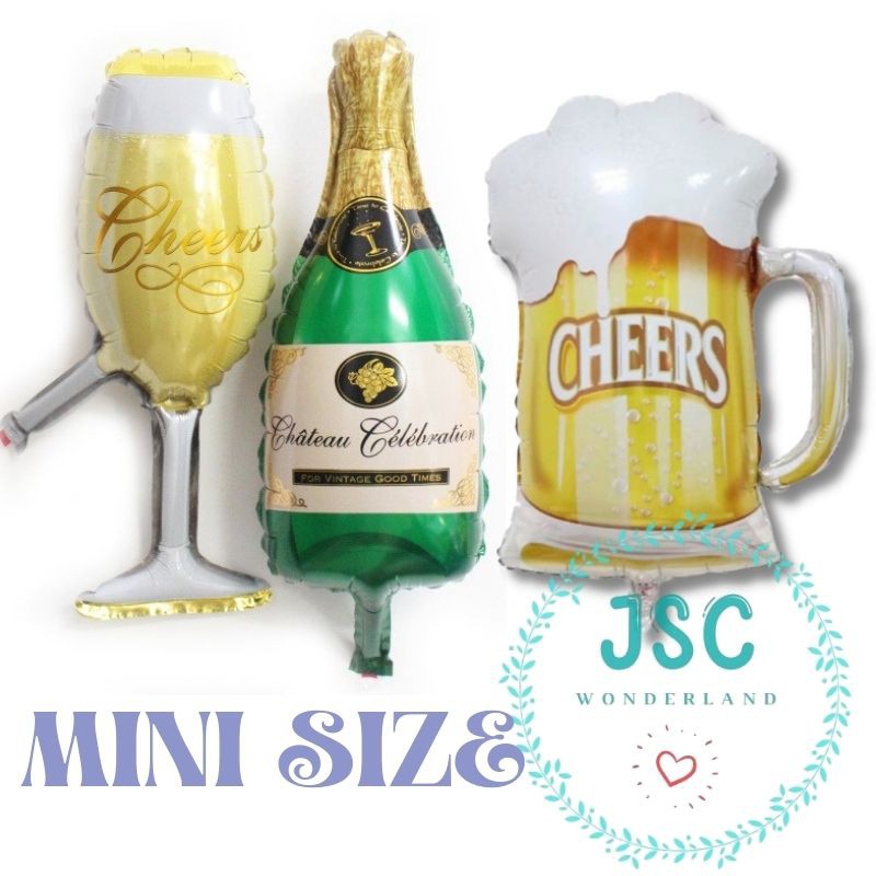 MINI Champagne Bottle / Cheer Glass/ Champagne Glass Aluminum Foil ...