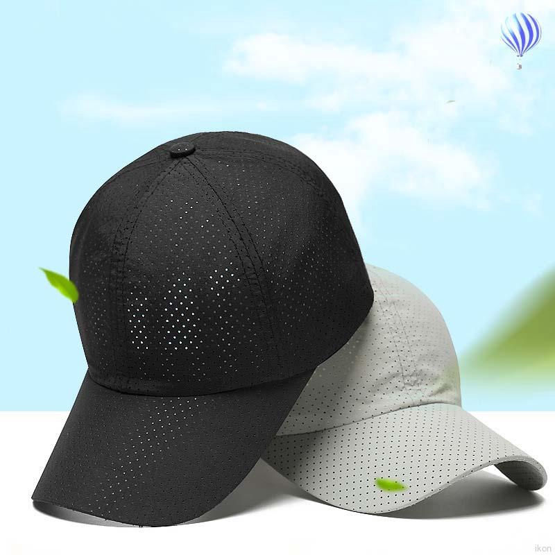 New Baseball Cap Ultra-slim and quick-drying fabric Summer Women Man Quick  Dry Mesh Cap Running Hat Bone Breathable Hats Blue 