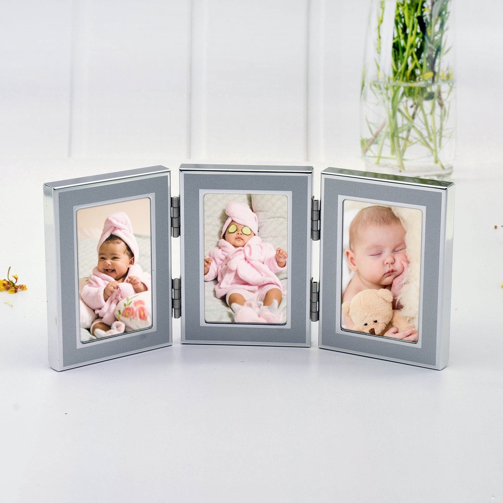 [3 in 1 Frame] 2R Aluminum Silver Photo frame | Shopee Singapore