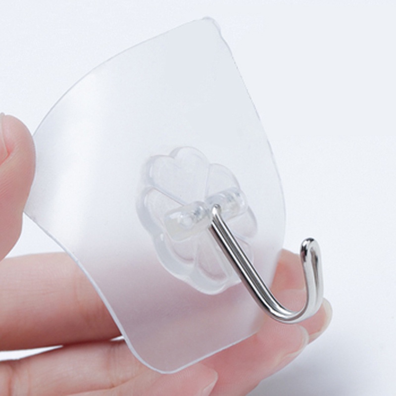 Ossayi 10Pcs Self adhesive Wall Hanging Hooks Transparent Storng Sucker Bathroom Kitchen Storage Organizer Hooks Holder Shopee Singapore