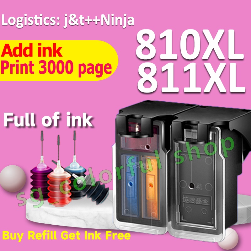 Canon 810 811 ink PG810XL CL811XL refillable ink cartridge Compatible ...