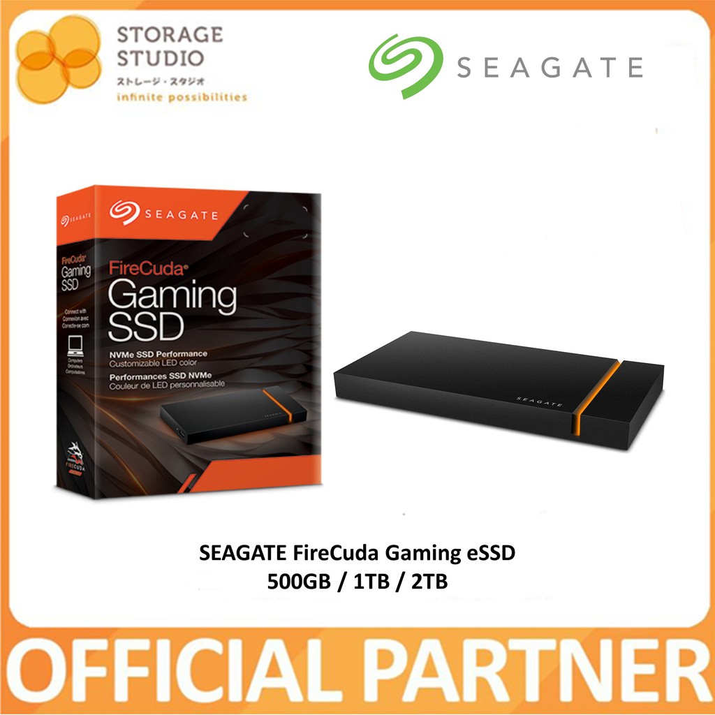 SEAGATE Firecuda Gaming External SSD USBC USB 3.0 with NVMe for PC