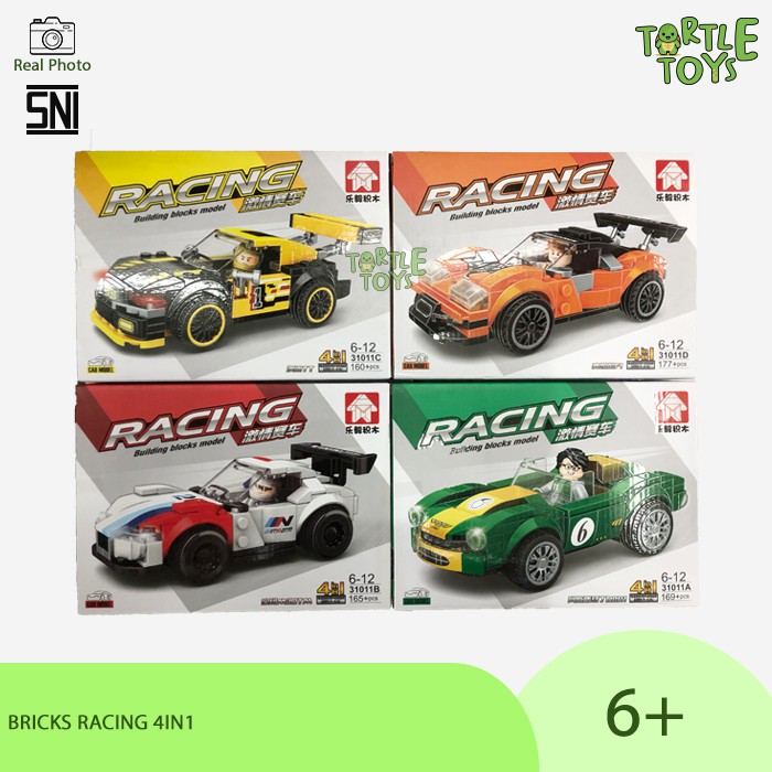Bricks RACING CAR BUILDING BLOCK MODEL 4IN1 Shopee Singapore