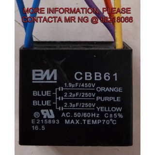Ceiling Fan Capacitor 5 Wire Cbb61