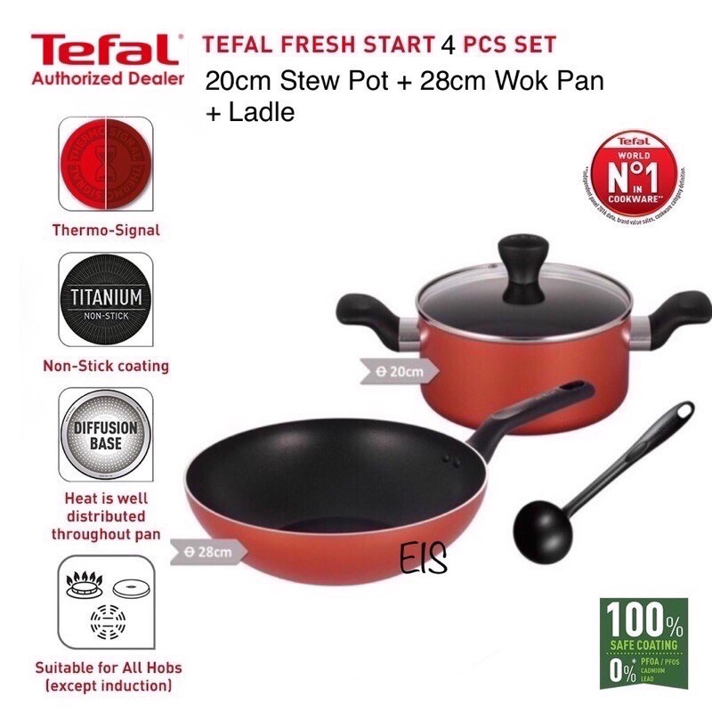 Tefal Fresh Start 4 piece Non Stick Cookware Set (B507S4) (Stew Pot