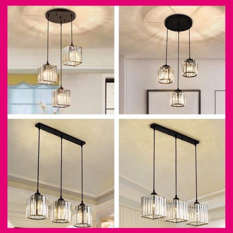 0Nordic pendant light dining table light crystal modern lamp lampu ...