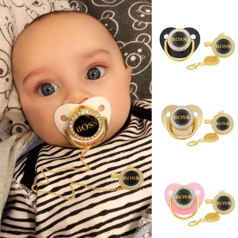 Baby boy 2024 bling pacifiers