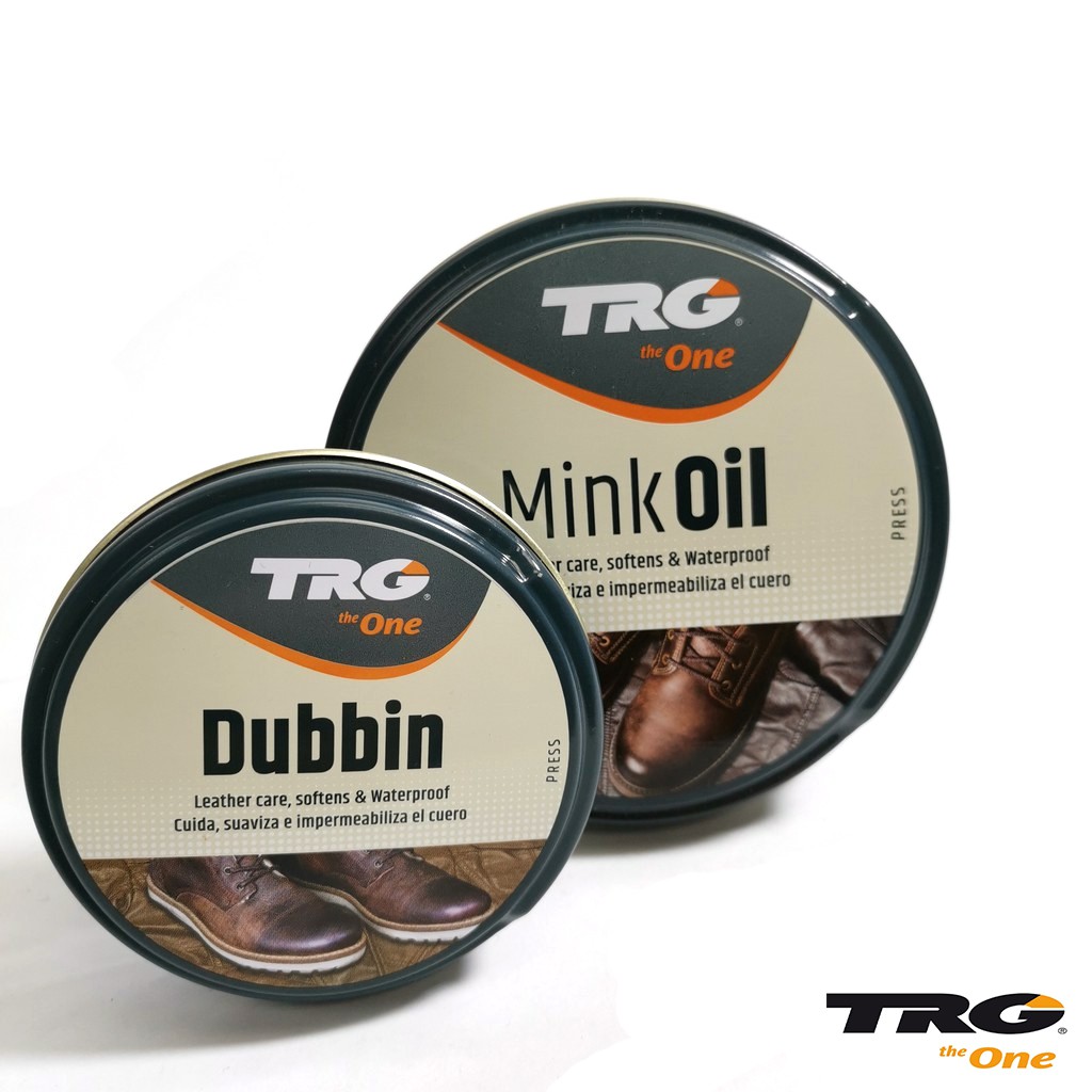 TRG dubbin mink oil waterproof leather shoes care, kiwi kasut TRG