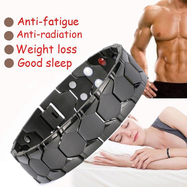 Detachable Magnetic Therapy Bracelet Men's Titanium Steel Couple Bracelet Energy Power Jewelry