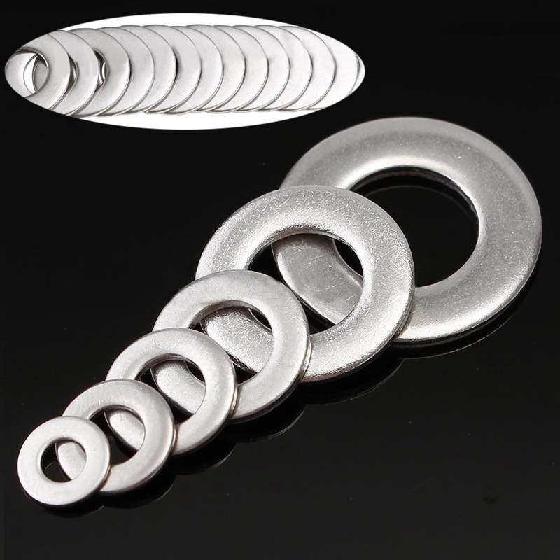 105pcs 304 Stainless Steel Washers Metric Flat Washer Kit M3 M4 M5 M6