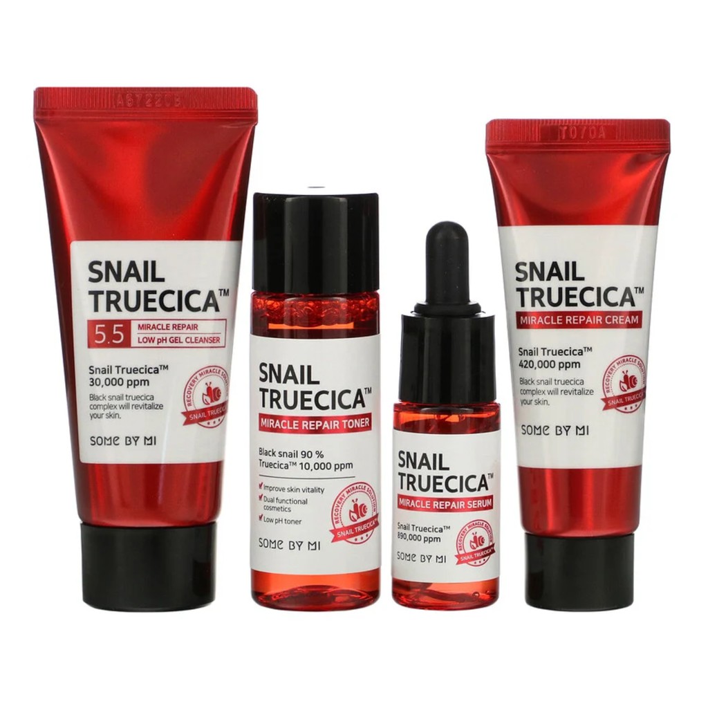 Some By Mi Snail Truecica Miracle Repair Starter Kit 4 Piece Kit Shopee Singapore 5166