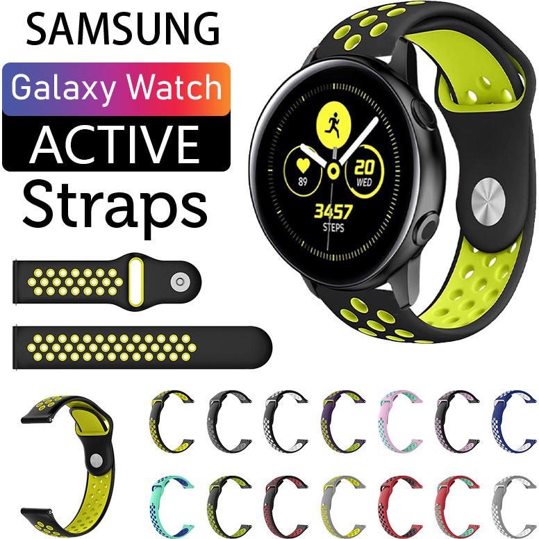 TOPsic Cinturino Galaxy Watch Active 2 40mm 44mm/Active/Galaxy Watch 42mm/Gear S2 Classic/Gear Sport/Vivomove/HR/Vivoactive 3/Forerunner 245/645, 20mm Cinturino di Ricambio Silicone Braccialetto