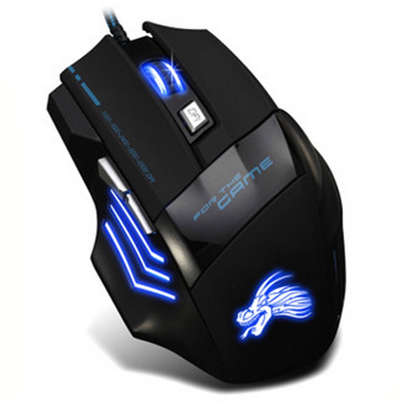 Professional 5500 DPI Gaming Mouse 7 Buttons LED Optical USB Wired Mice ...