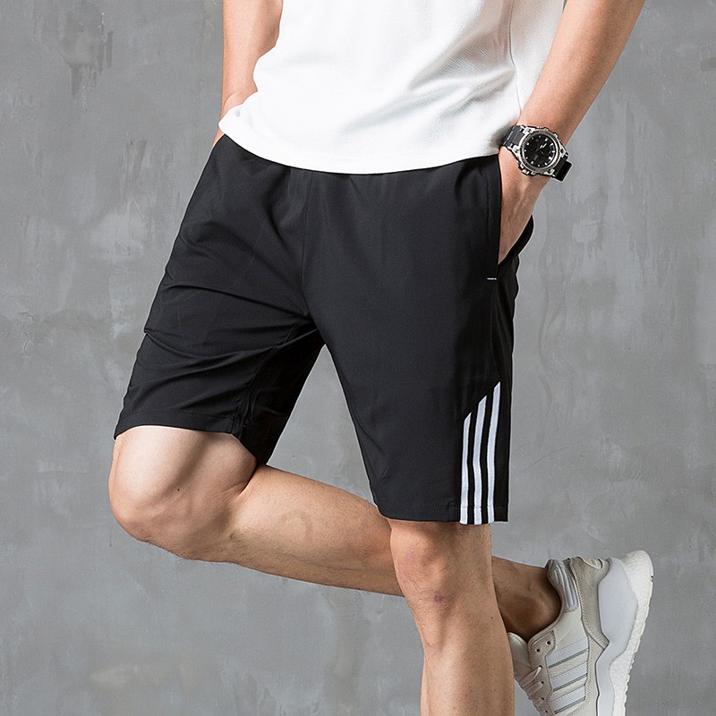 Men Shorts Casual Short Pants Men Sports Shorts With Zipper Pocket Cropped Shorts Drawstring Shorts Men's Clothing