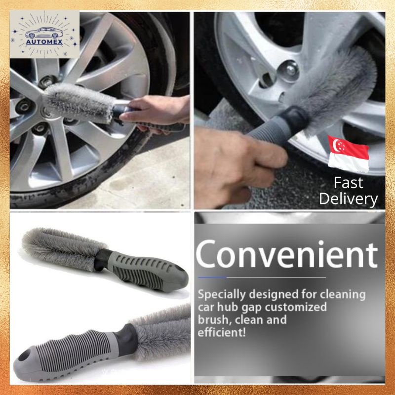 ??Ready Stock??Wheel Tire Rim Car Wash Brush Microfiber Duster Car Cleaner 5CM 28CM