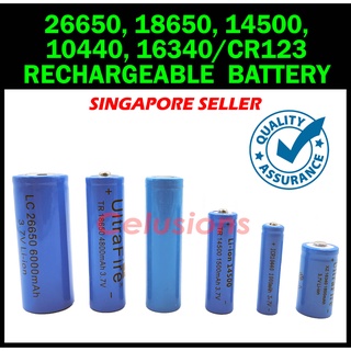 6pcs 1￵8￵6￵50 Rechargeable Batter￵y 5000mAh W￵i￵th 18650 Battery  Charger,Universal Charger for Rechargeable 3.7V Li-ion Batteries 18650  26650 14500